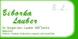 biborka lauber business card
